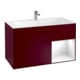 V&B Meuble sous lavabo Finion Reg re laqué blanc brillant, Pivoine mat-1