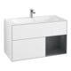 V&B Meuble sous lavabo Finion Reg re md bl. m laque, blanc laqué brillant-1