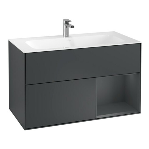 V&B Meuble sous lavabo Finion Reg re md bl. m Laque, md bl. Laque mate