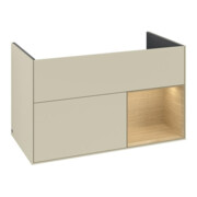 V&B Meuble sous lavabo Finion Reg re Oa Placage, Laque mate gris soie