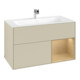 V&B Meuble sous lavabo Finion Reg re Oa Placage, Laque mate gris soie-3