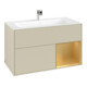 V&B Meuble sous lavabo Finion Reg re or mat, laque mate gris soie-3