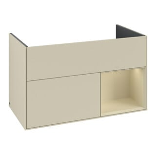 V&B Meuble sous lavabo Finion Reg re si Gr m Laque, Gris Mat