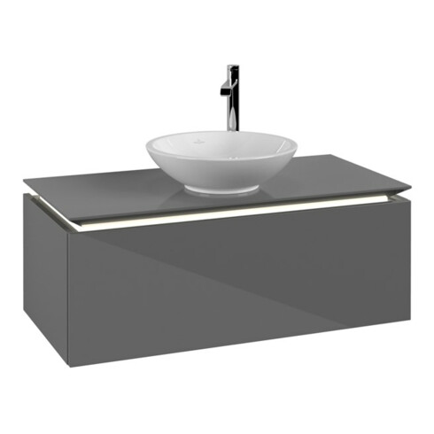 V&B Meuble sous-lavabo Legato 100x38x50 cm, avec LED, couleur glo Gr