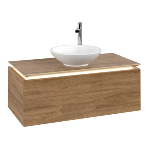 V&B Meuble sous lavabo Legato 100x38x50 cm, WT m, m LED, Kan Oa