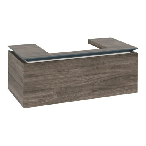 V&B Meuble sous-lavabo Legato 100x38x50cm, vasque centrale, Chêne Stone