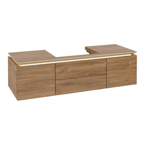V&B Meuble sous lavabo Legato 120x38x50 cm, avec LED, couleur chêne clair