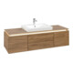 V&B Meuble sous lavabo Legato 120x38x50 cm, avec LED, couleur chêne clair-3
