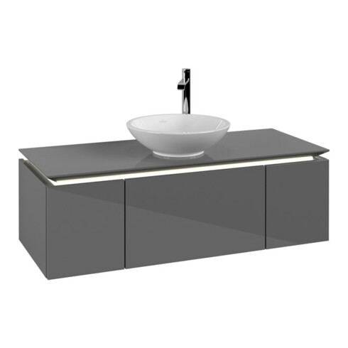 V&B Meuble sous-lavabo Legato 120x38x50 cm, avec LED, couleur glo Gr