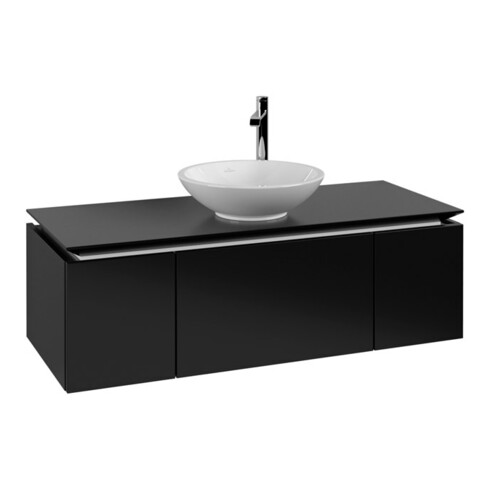 V&B Meuble sous-lavabo Legato 120x38x50cm, évier central, laque mate bleue