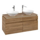 V&B Meuble sous lavabo Legato 120x55x50 cm, pour 2 lavabos, chêne Kansas