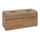 V&B Meuble sous lavabo Legato 120x55x50 cm, pour 2 lavabos, chêne Kansas