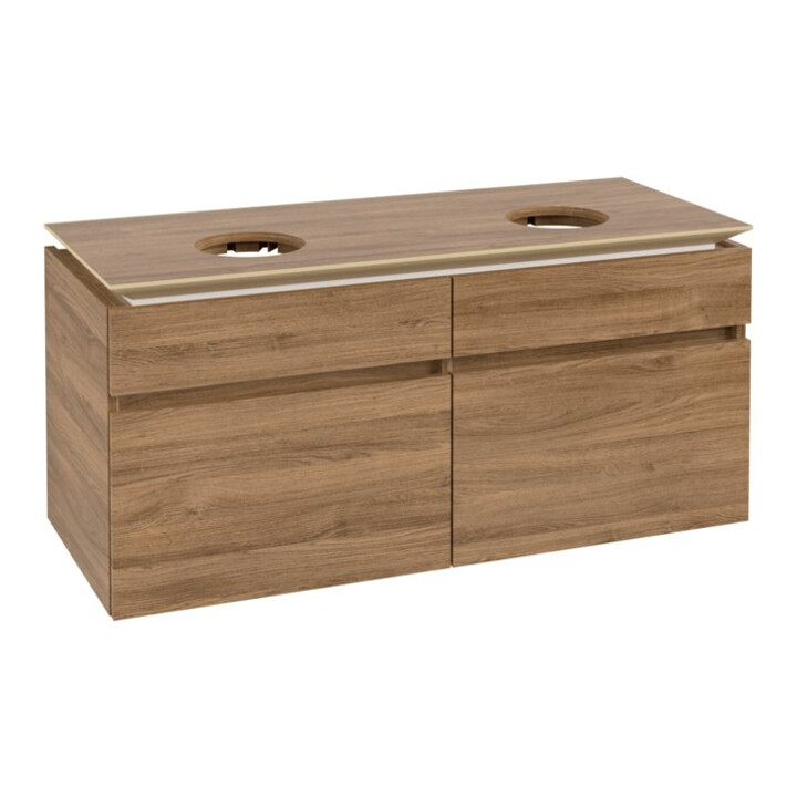 V&B Meuble sous lavabo Legato 120x55x50 cm, pour 2 lavabos, chêne Kansas