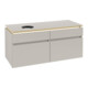 V&B Meuble sous lavabo Legato 120x55x50cm, lavabo à gauche, avec LED, gris-1