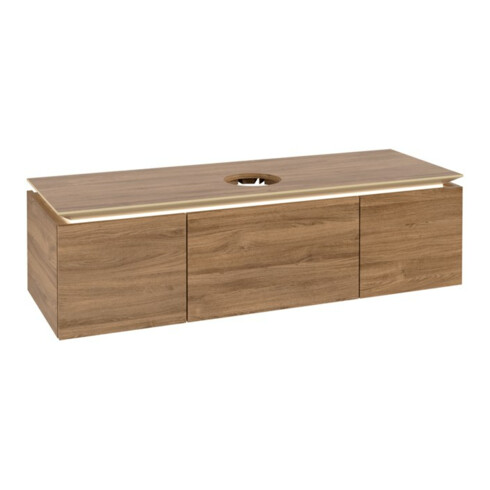 V&B Meuble sous lavabo Legato 140x38x50 cm, avec LED, Kan Oa