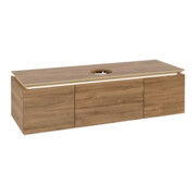 V&B Meuble sous lavabo Legato 140x38x50 cm, avec LED, Kan Oa