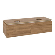 V&B Meuble sous-lavabo Legato 140x38x50 cm, pour 2 lavabos, chêne Kansas