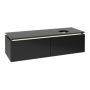 V&B Meuble sous lavabo Legato 140x38x50 cm, WT R, avec LED, bleu mat Lac