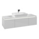 V&B Meuble sous lavabo Legato 140x38x50cm, avec LED, blanc brillant-1