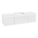 V&B Meuble sous lavabo Legato 140x38x50cm, avec LED, blanc brillant-3