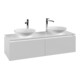 V&B Meuble sous-lavabo Legato 140x38x50cm, pour 2 lavabos, Blanc Mat