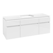 V&B Meuble sous-lavabo Legato 140x55x50 cm, vasque centrale, blanc brillant