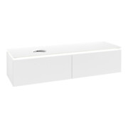 V&B Meuble sous lavabo Legato 160x38x50 cm, côté gauche, avec LED, blanc mat
