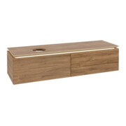 V&B Meuble sous lavabo Legato 160x38x50cm, LV gauche, avec LED, Kan Oa