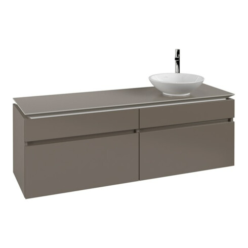 V&B Meuble sous-lavabo Legato 160x50x50 cm, évier à droite, Truffle Grey