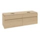 V&B Meuble sous lavabo Legato 160x55x50cm, pour 2 lavabos, Chêne Nordic