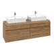 V&B Meuble sous-lavabo Legato 160x55x50cm, pour 2 lavabos, Kansas Oak