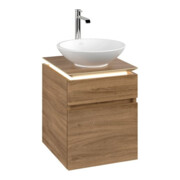 V&B Meuble sous lavabo Legato 45x55x50 cm, avec LED, Kan Oa