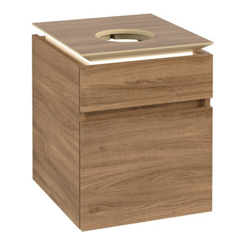 V&B Meuble sous lavabo Legato 45x55x50 cm, avec LED, Kan Oa
