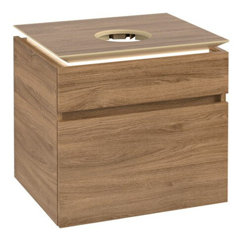 V&B Meuble sous lavabo Legato 60x55x50 cm, avec LED, Kan Oa