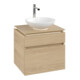 V&B Meuble sous lavabo Legato 60x55x50 cm, EV centré, Chêne nordique-1