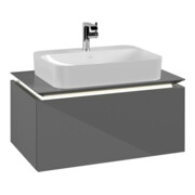 V&B Meuble sous-lavabo Legato 80x38x50 cm, avec LED, couleur glo Gr