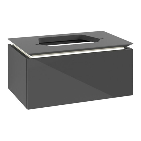 V&B Meuble sous-lavabo Legato 80x38x50 cm, avec LED, couleur glo Gr