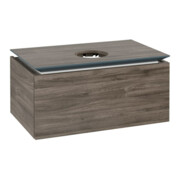 V&B Meuble sous lavabo Legato 80x38x50 cm, lavabo central, chêne Stone