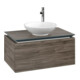 V&B Meuble sous lavabo Legato 80x38x50 cm, lavabo central, chêne Stone-3