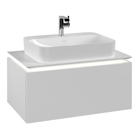V&B Meuble sous-lavabo Legato 80x38x50cm, avec LED, blanc mat