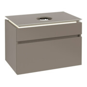 V&B Meuble sous-lavabo Legato 80x55x50cm, avec LED, Truffle Gr