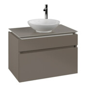 V&B Meuble sous lavabo Legato 80x55x50cm, vasque centrale, Truffle Grey
