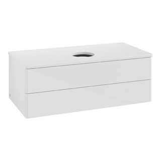 V&B Meuble sous lavabo sans structure Antao 100x36x50cm, couleur WBP Lac, blanc brillant Lac