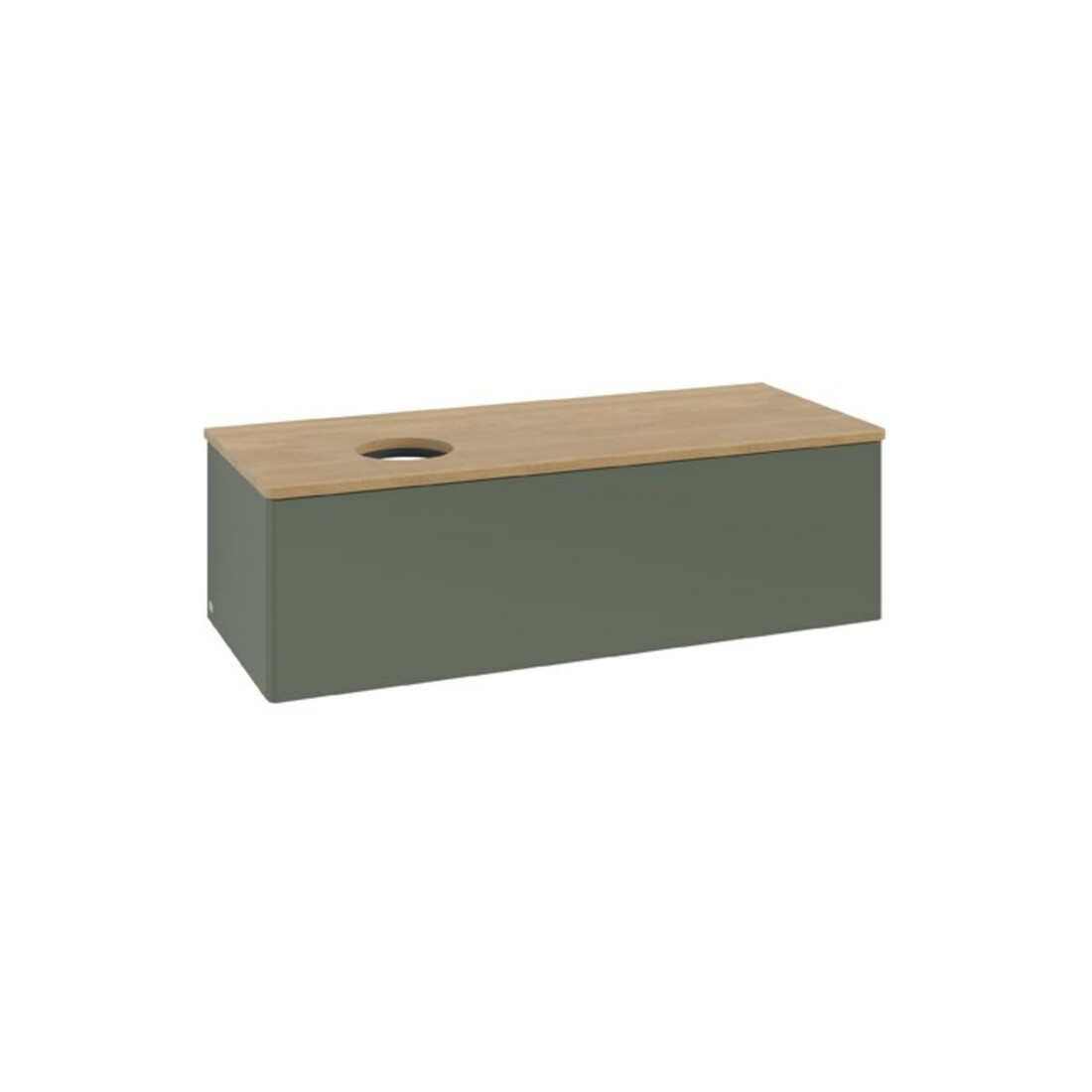 V&B Meuble sous lavabo sans structure Antao 120x36x50cm, WBP chêne hon. Oa, laqué gris m