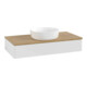 V&B Meuble sous-lavabo sans structure de façade Antao 100x19x50 cm, WBP hon. Oa, blanc brillant Lac-1