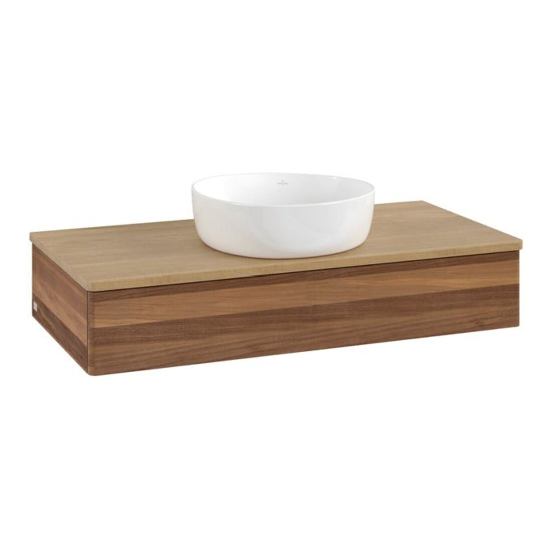 V&B Meuble sous lavabo sans structure de façade Antao 100x19x50cm, couleur WBP miel Oa, blanc wal