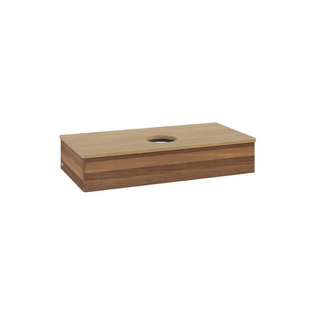 V&B Meuble sous lavabo sans structure de façade Antao 100x19x50cm, couleur WBP miel Oa, blanc wal