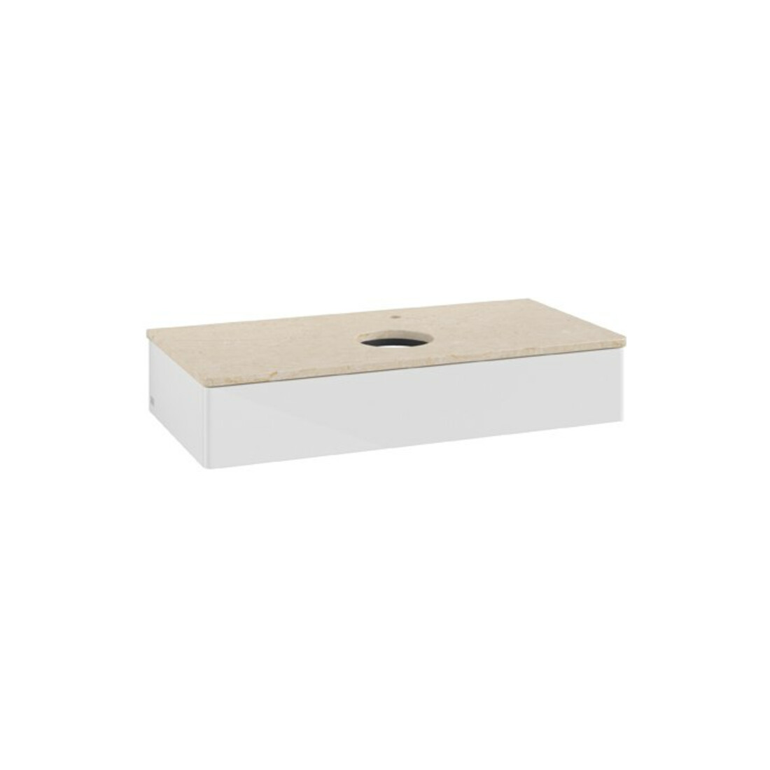 V&B Meuble sous lavabo sans structure de façade Antao 100x19x50cm, HL, WBP botti., blanc brillant Lac