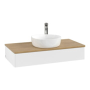 V&B Meuble sous lavabo sans structure de façade Antao 100x19x50cm, HL, WBP hon. Oa, blanc avec laque-3