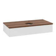 V&B Meuble sous-lavabo sans structure de façade Antao 100x19x50cm, HL, WBP w. wal, blanc brillant Lac